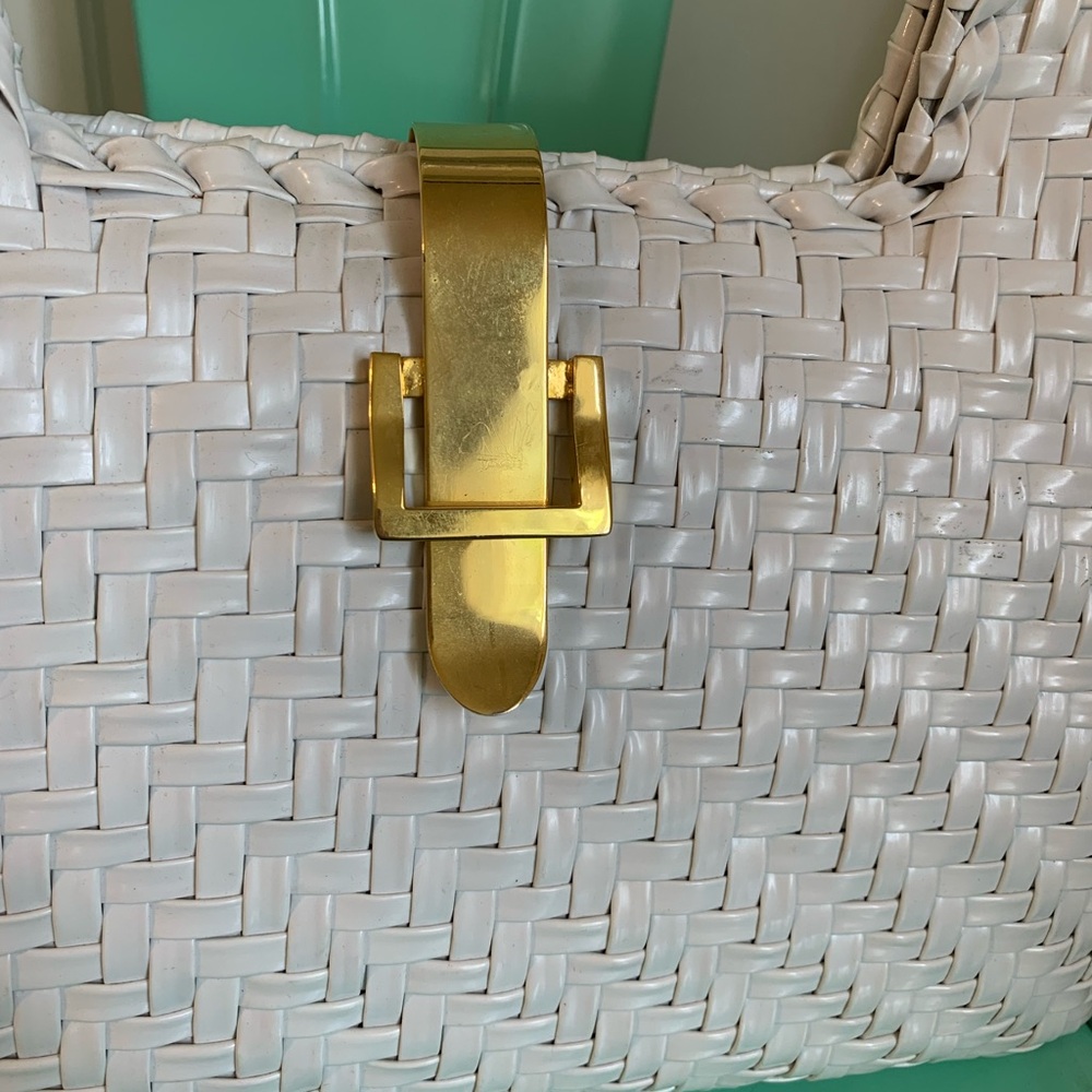 Vintage Danieli White Woven Handbag - Picture 2 of 9